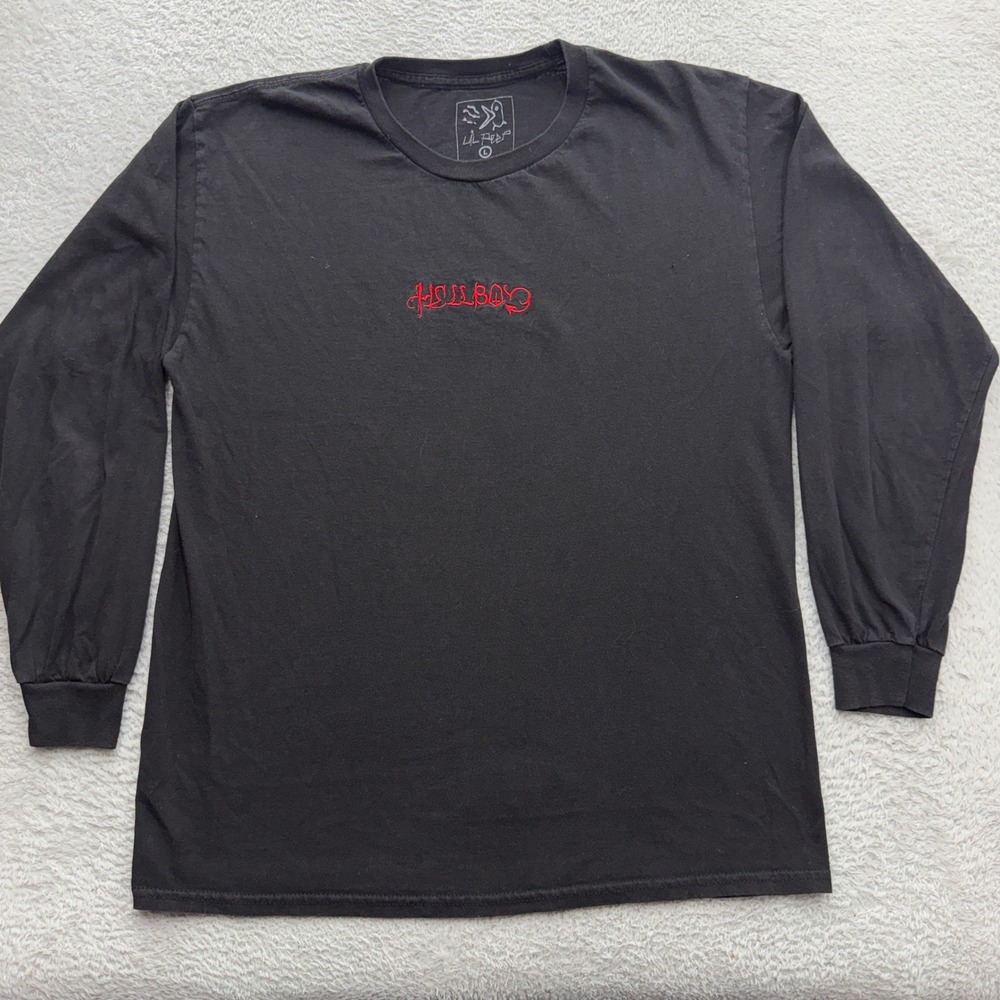 Lil Peep Hellboy Embroidered Long Sleeve Black Shirt Mens Large Shining Star